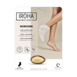 Masque Chaussettes Pieds Nourrissant Argan Macadamia Iroha Nature